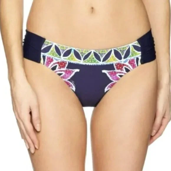 NWT Trina Turk Lotus Batik Bandeau Bikini Top & Reversible Bikini Bottom. 8 - Picture 3 of 10